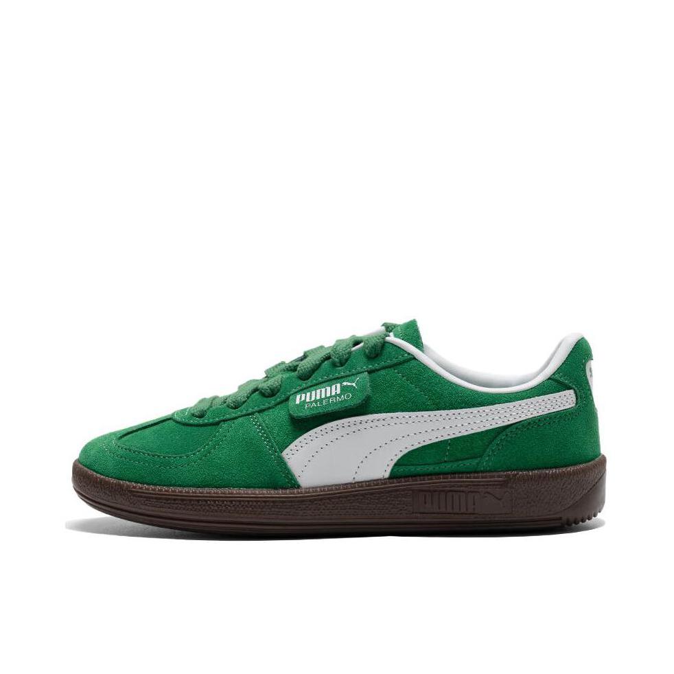 推荐商品：【朴彩英同款】 Puma/彪马 Palermo Og T头鞋 德训鞋 运动休闲鞋 时尚潮流拼接舒适百搭薄底复古 深绿色/纯白色