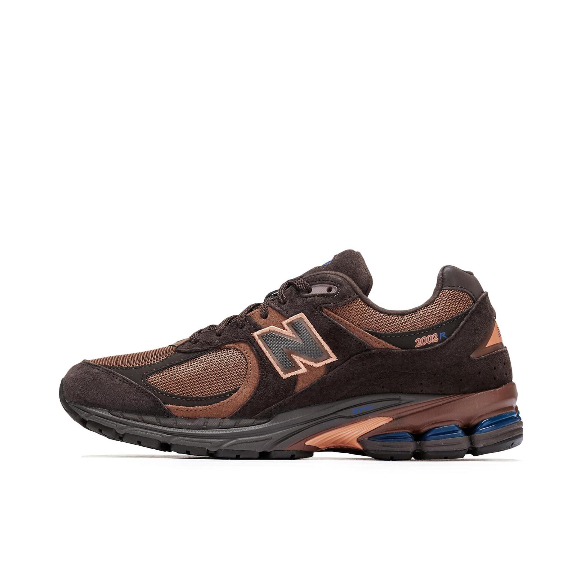 推荐商品：New Balance 2002R 跑鞋 缓震防滑耐磨透气复古拼接防水气垫慢跑支撑 红色/棕色