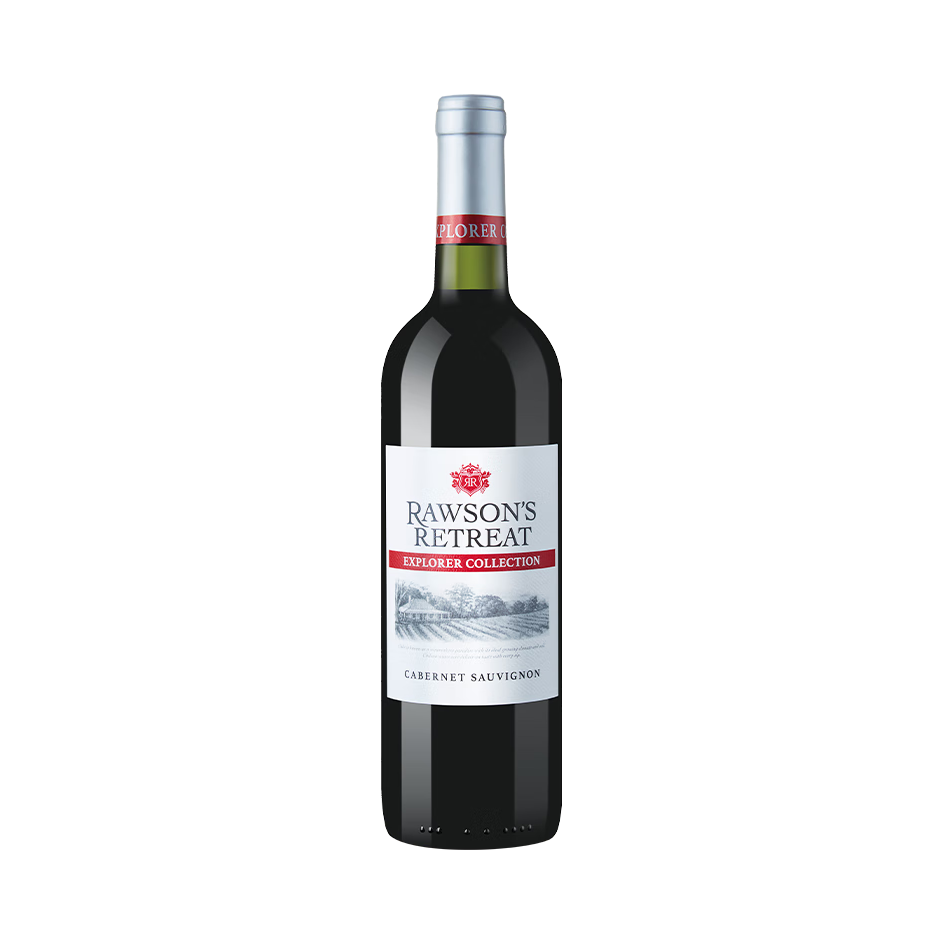 推荐商品：Rawson's Retreat/洛神山庄 探享家白标 赤霞珠 干红葡萄酒 750ml 13.5%vol 裸瓶装