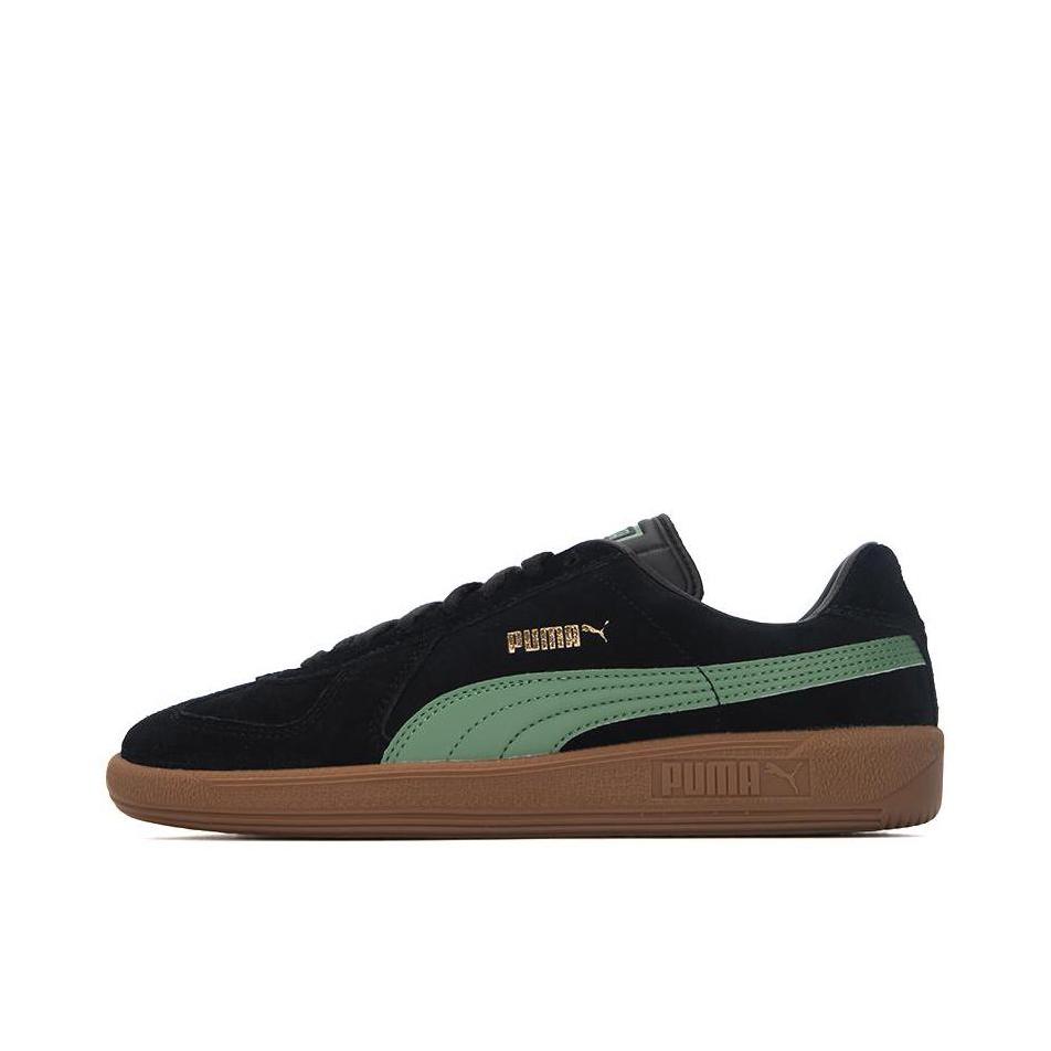 推荐商品：Puma/彪马 Army Trainer T头鞋 德训鞋 板鞋 轻便防水复古圆头网球风 黑色/绿色