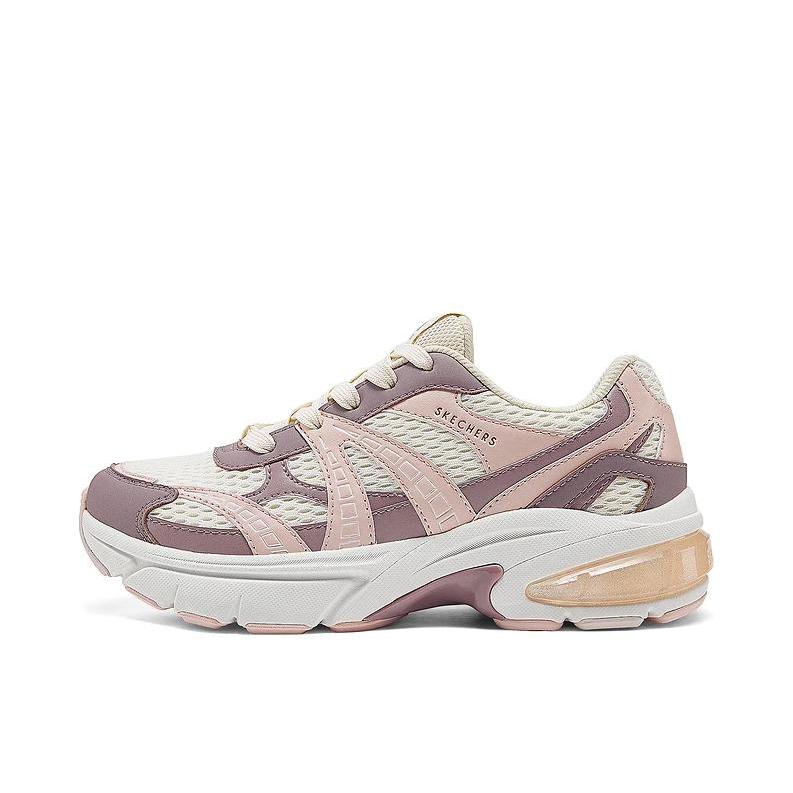 推荐商品：Skechers/斯凯奇 月影鞋 老爹鞋 厚底增高防滑耐磨轻质软底软弹缓震百搭复古春夏 女款/粉红色