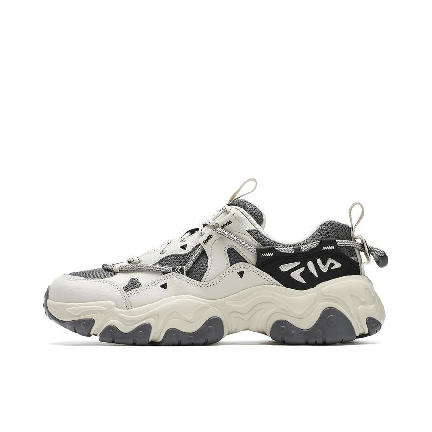 推荐商品：FILA/斐乐 猫爪5代 老爹鞋 轻便增高复古厚底时尚 白色/深灰色