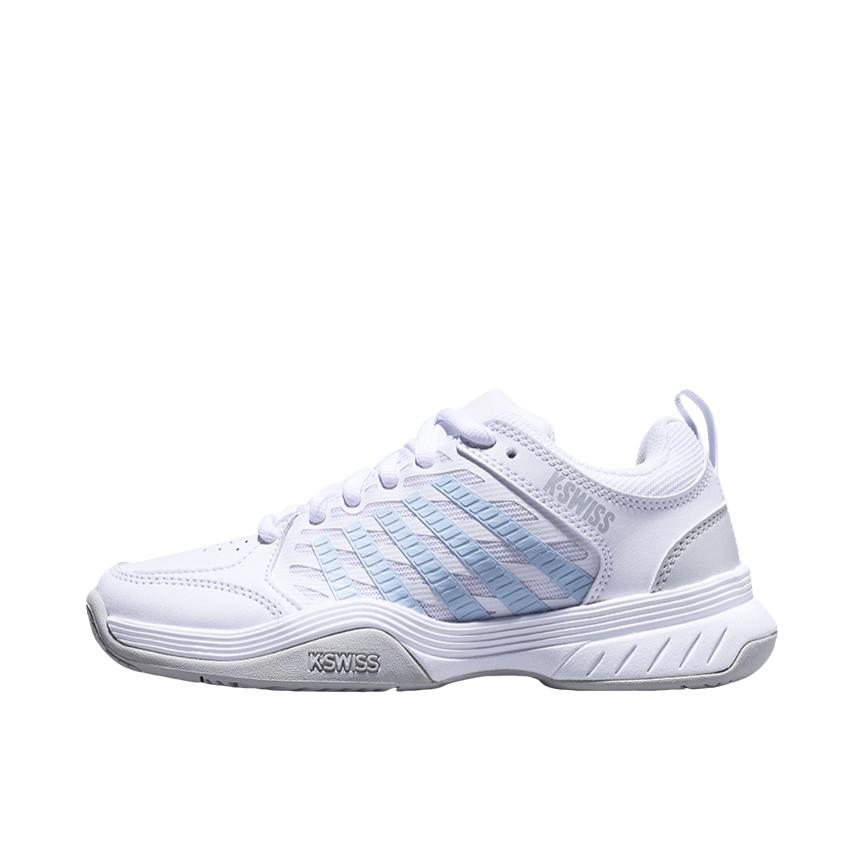 推荐商品：K-SWISS 时尚休闲系列 网球鞋 训练百搭简约舒适 白色/玛卡蓝