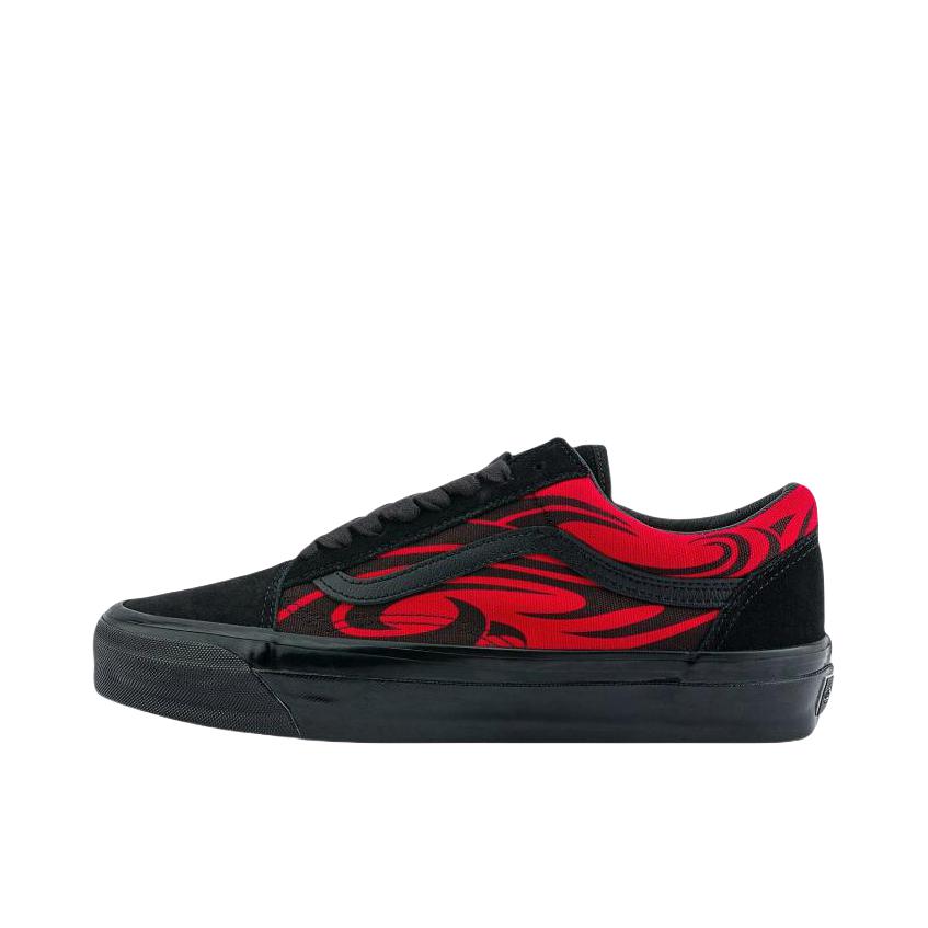 推荐商品：Vans/范斯 Old Skool 滑板鞋 板鞋 轻便防滑复古舒适经典 碳黑色/红色