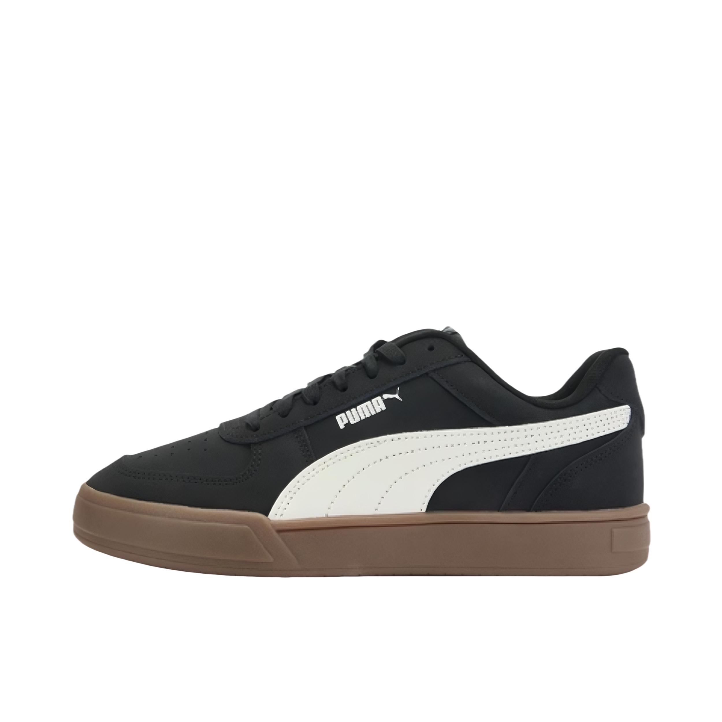 推荐商品：Puma/彪马 CAVEN NUBUCK 板鞋 运动休闲系带低帮美拉德复古人造革皮革 黑色/暖白