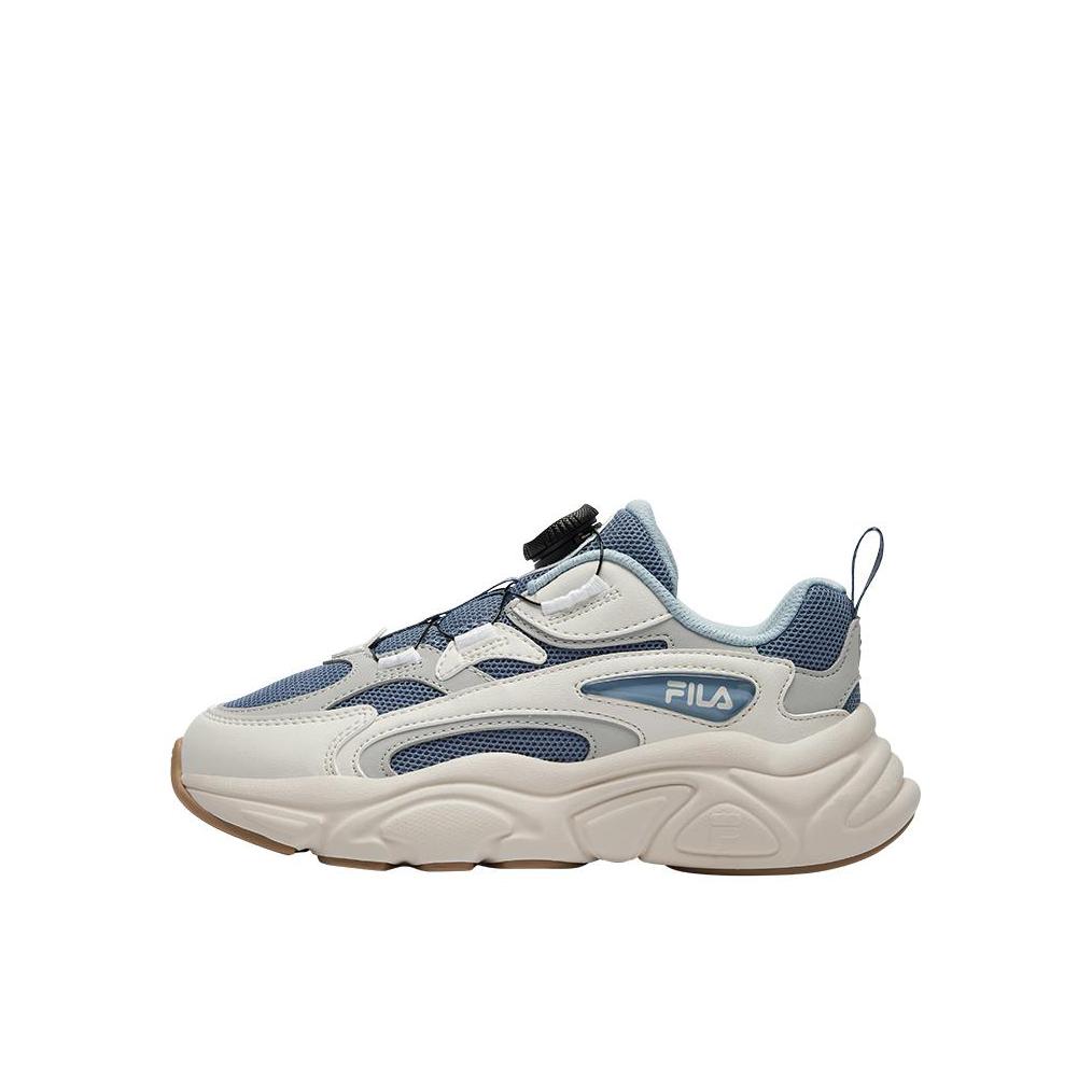 推荐商品：FILA/斐乐 MARS TD 休闲舒适 轻便 织物 耐磨 旋钮 网面 运动鞋儿童 大童/蔚蓝色/奶白色/灰色