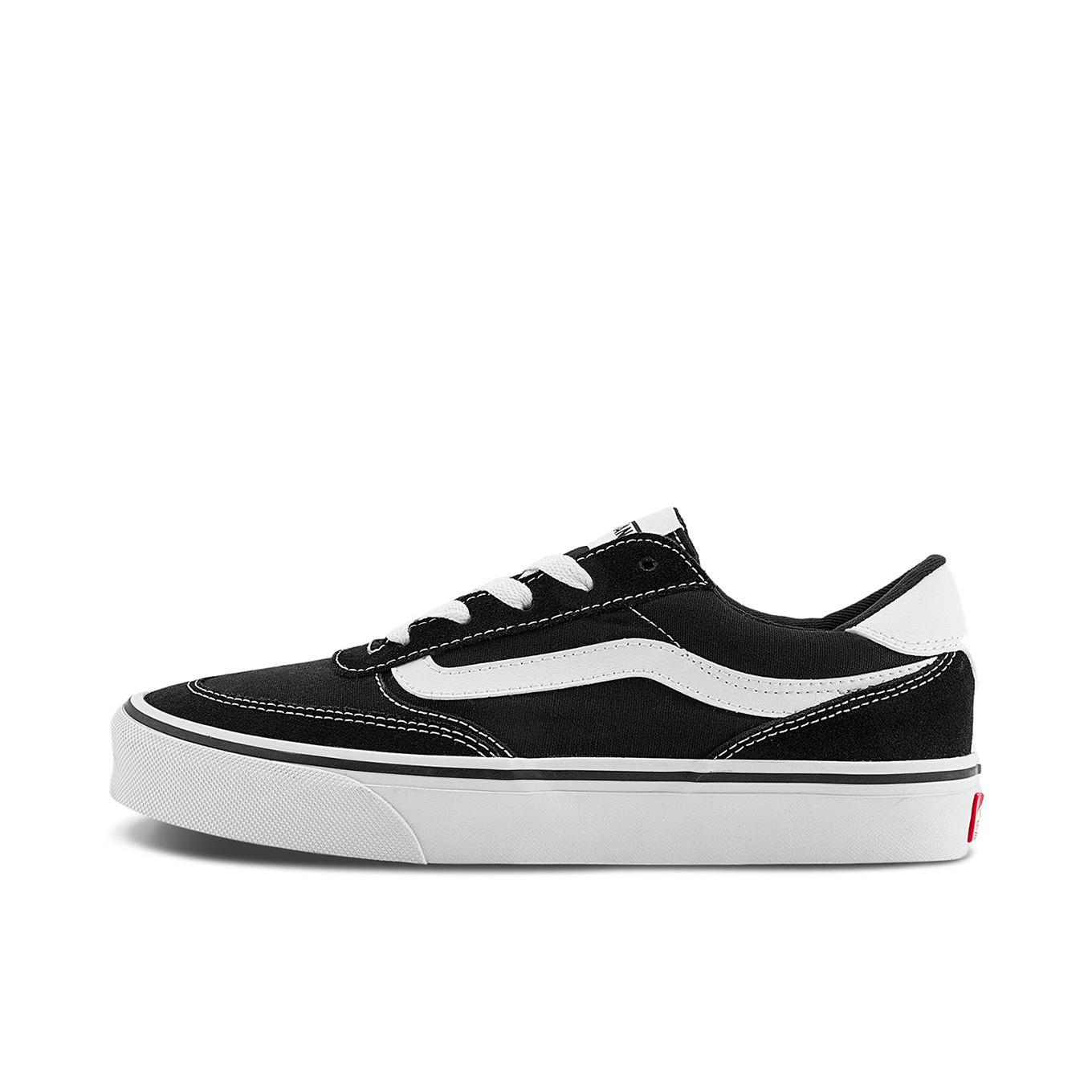 推荐商品：Vans/范斯 Brooklyn LS 板鞋 低帮系带厚底防滑耐磨舒适减震百搭复古薄底 女款/深黑色 