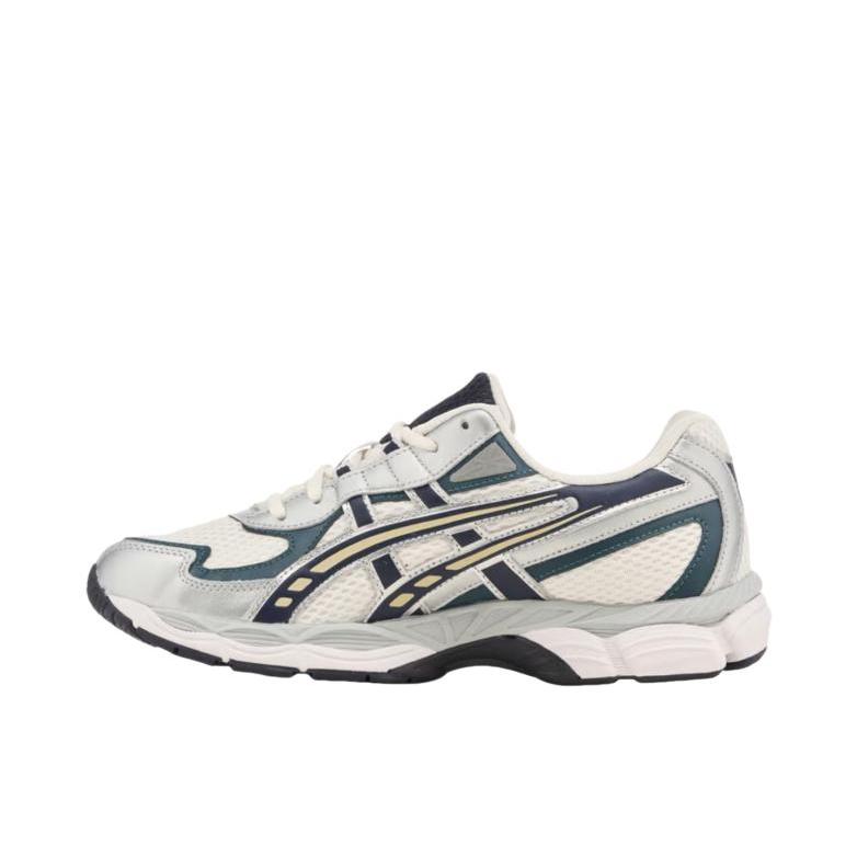 推荐商品：Asics/亚瑟士 Gel-NYC 跑鞋 圆头缓震防滑耐磨机能风复古潮流织物合成革贴合支撑耐穿 米色/灰色/橙色