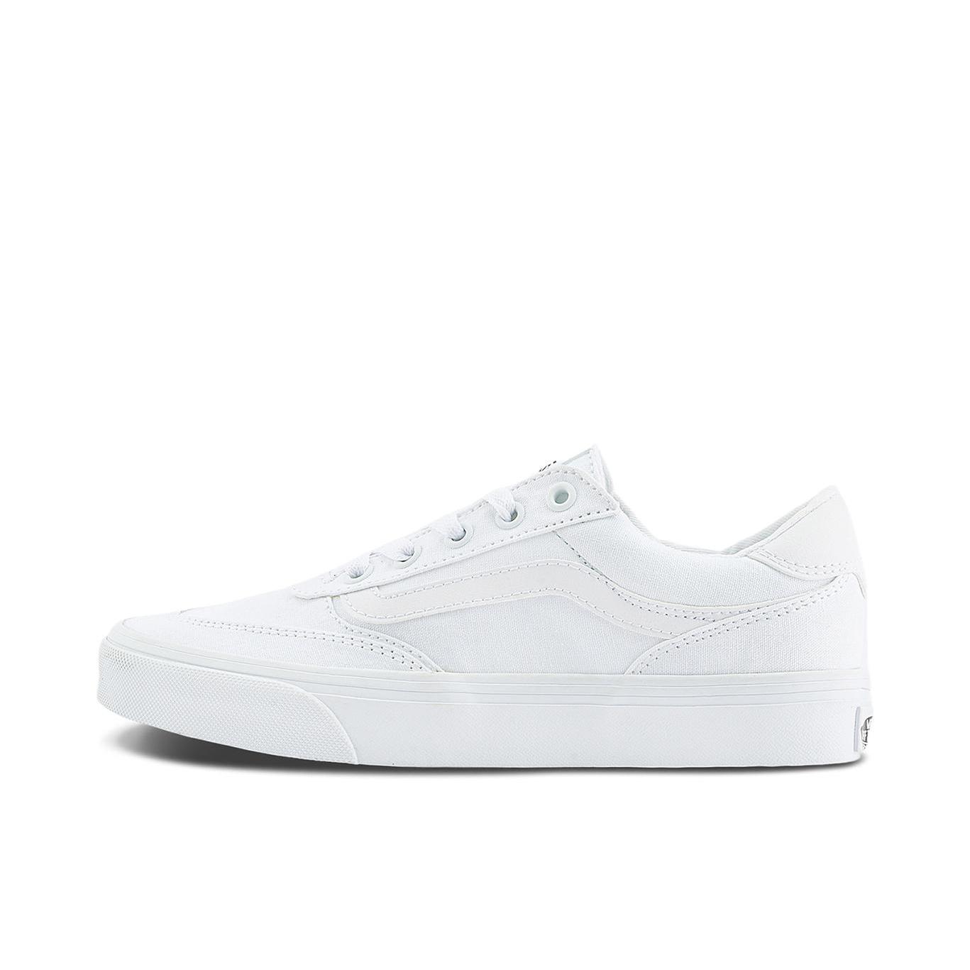 推荐商品：Vans/范斯 Brooklyn LS 板鞋 低帮系带厚底防滑耐磨舒适减震百搭复古薄底 男款/纯白色