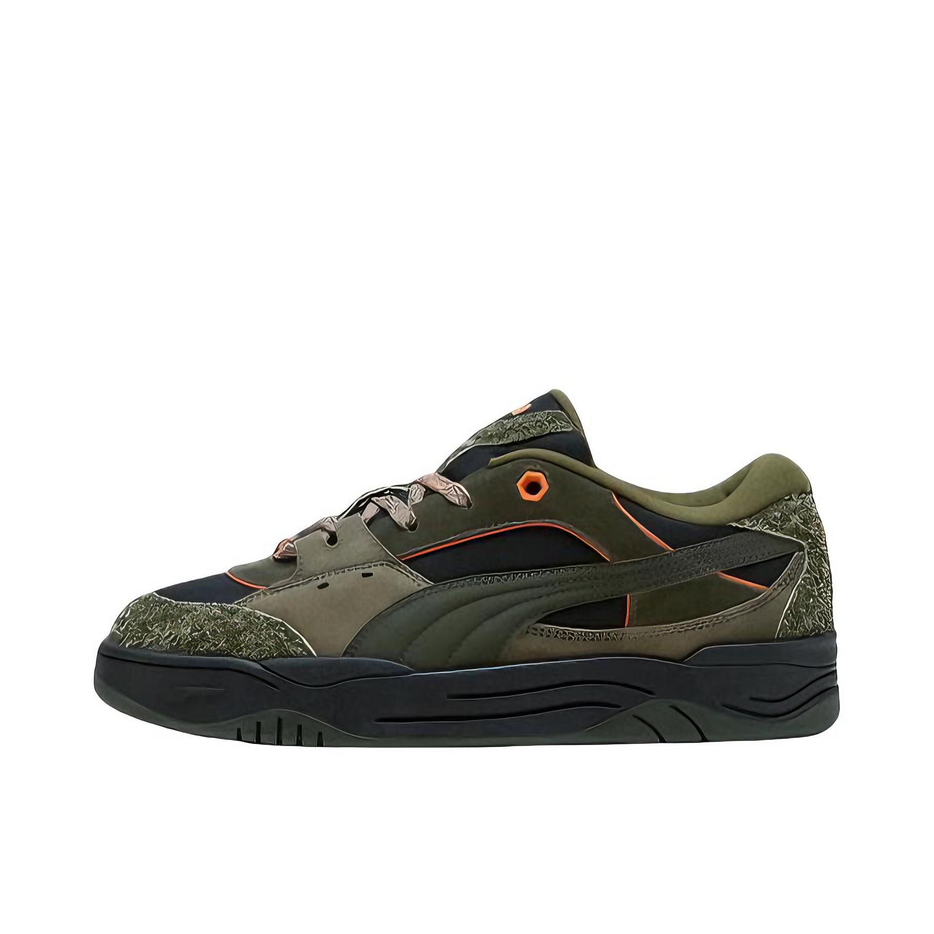 推荐商品：Puma/彪马 180 Reflective 运动休闲鞋 舒适简约防滑耐磨增高圆头薄底耐穿 黑色/深橄榄色