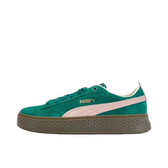 推荐商品：Puma/彪马 Smash Platform 松糕鞋 板鞋 防滑耐磨舒适透气轻便百搭复古圆头包裹性 女款/绿色/玫瑰粉/金色