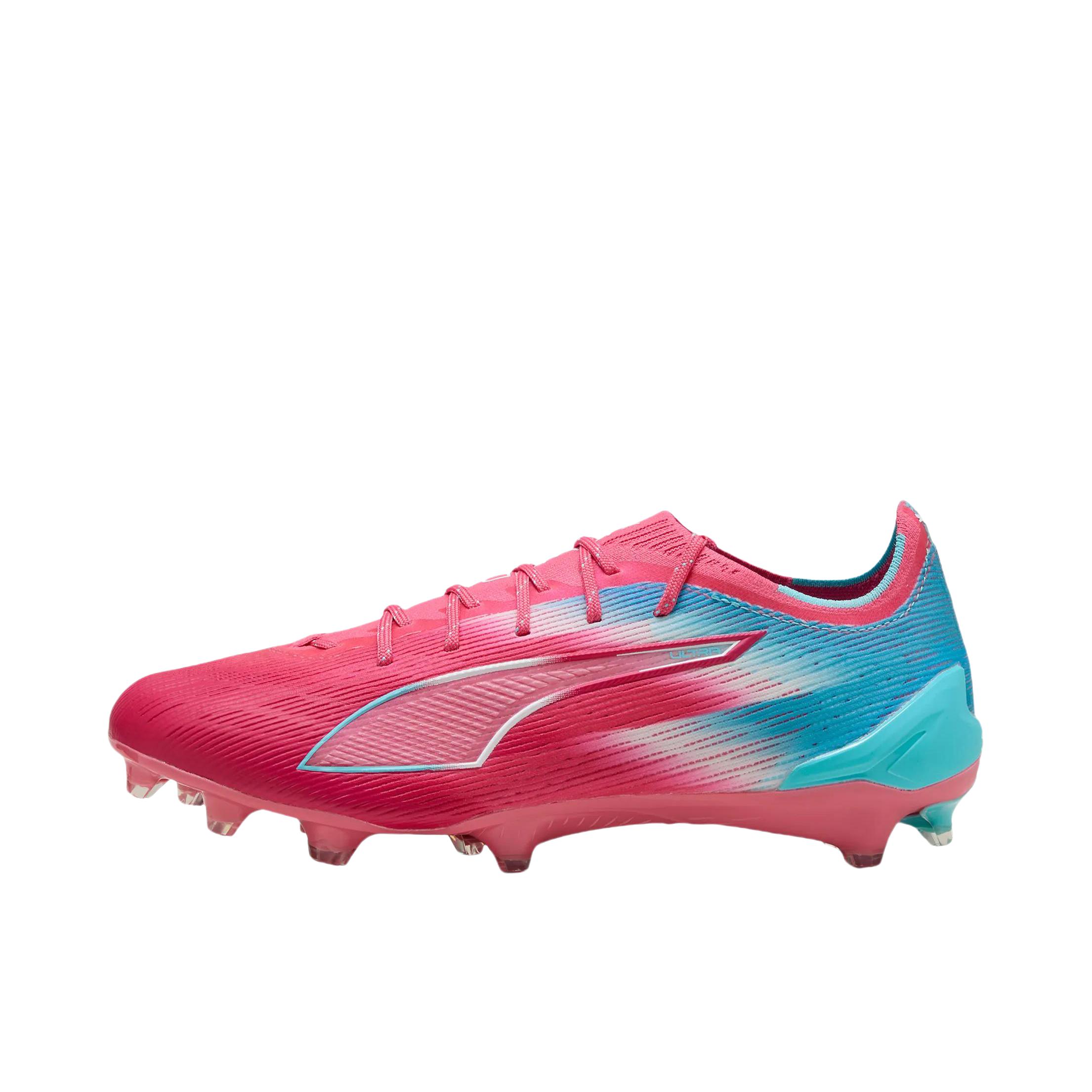 推荐商品：Puma/彪马 Ultra 6 Ultimate FG 足球鞋 胶质长钉柔软耐磨包裹性 粉色/蓝色