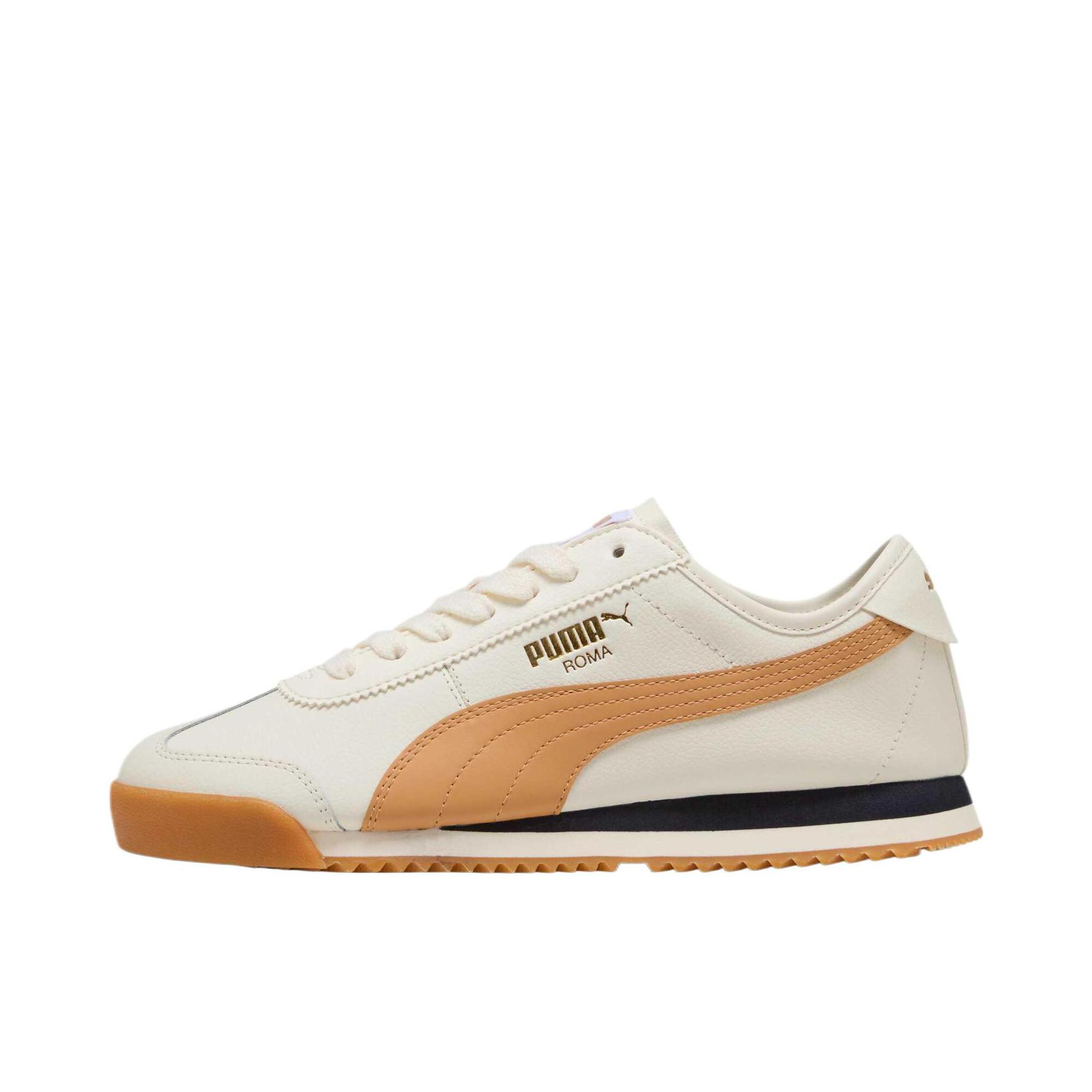 推荐商品：Puma/彪马 Roma Basic 防滑耐磨 轻便运动 复古 经典百搭 革面 德训 训练鞋 白色/浅卡其色/海军蓝