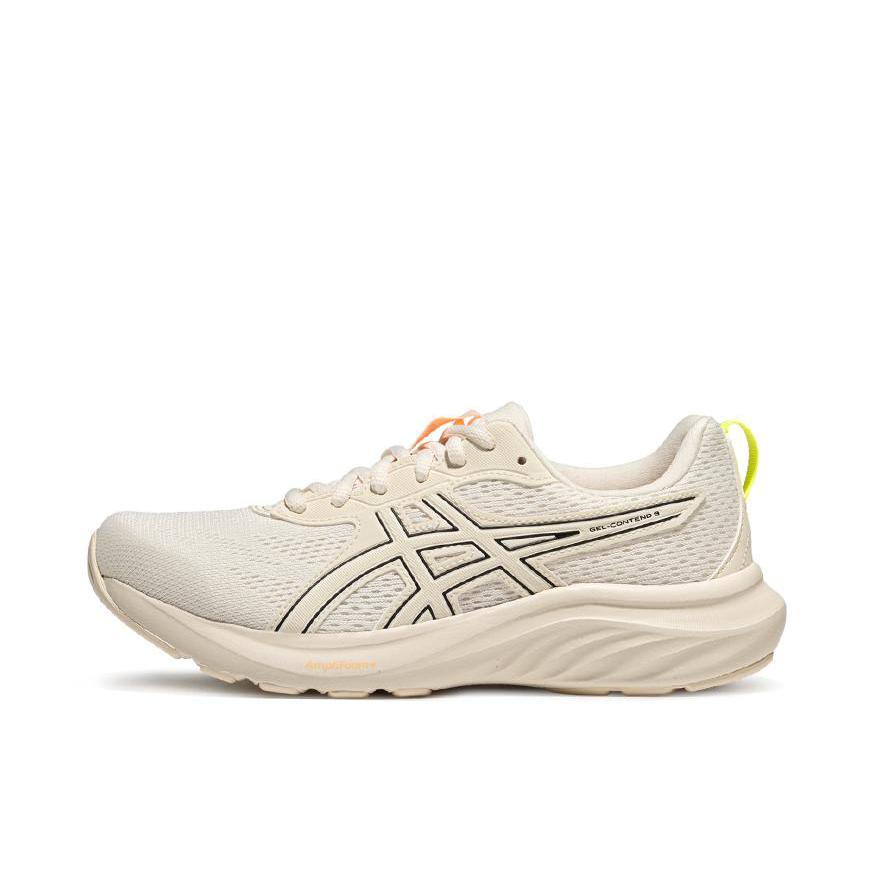 推荐商品：Asics/亚瑟士 Gel-Contend 9 跑鞋 网面透气舒适缓震轻便缓冲轻量回弹支撑系带百搭圆头贴合 D宽楦/女款/白色/黑色 