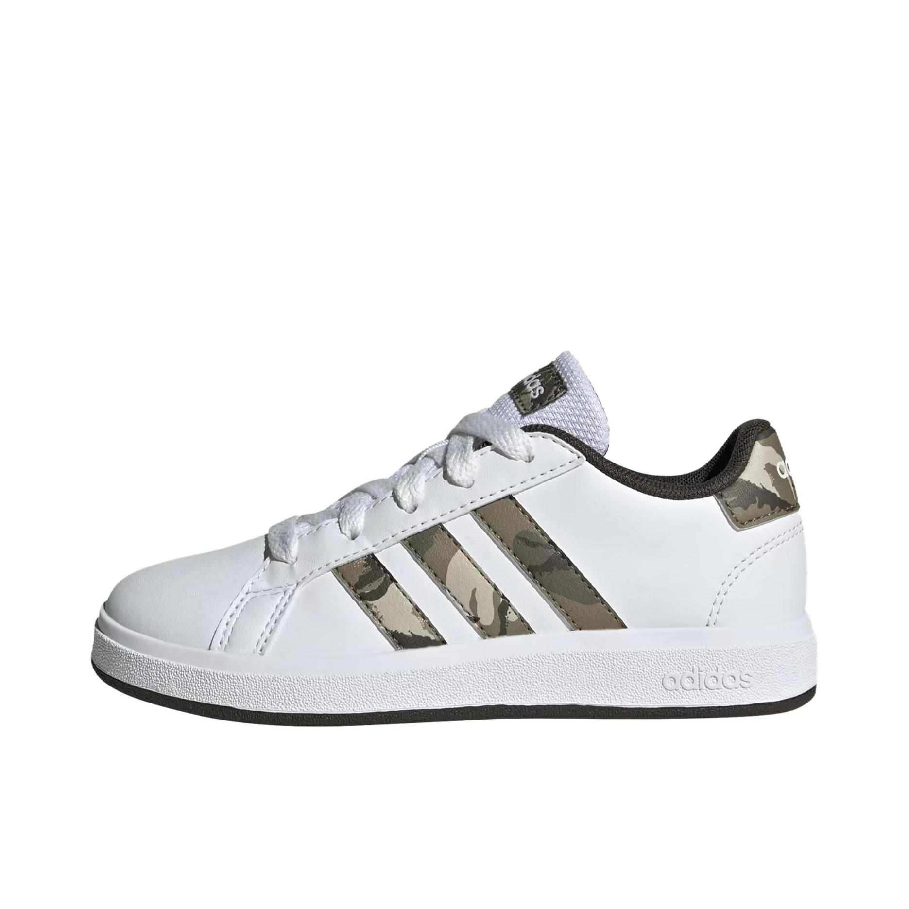 推荐商品：adidas NEO Grand Court 2.0 板鞋 防滑耐磨舒适透气时尚百搭轻运动贴合 大童/白色/绿色