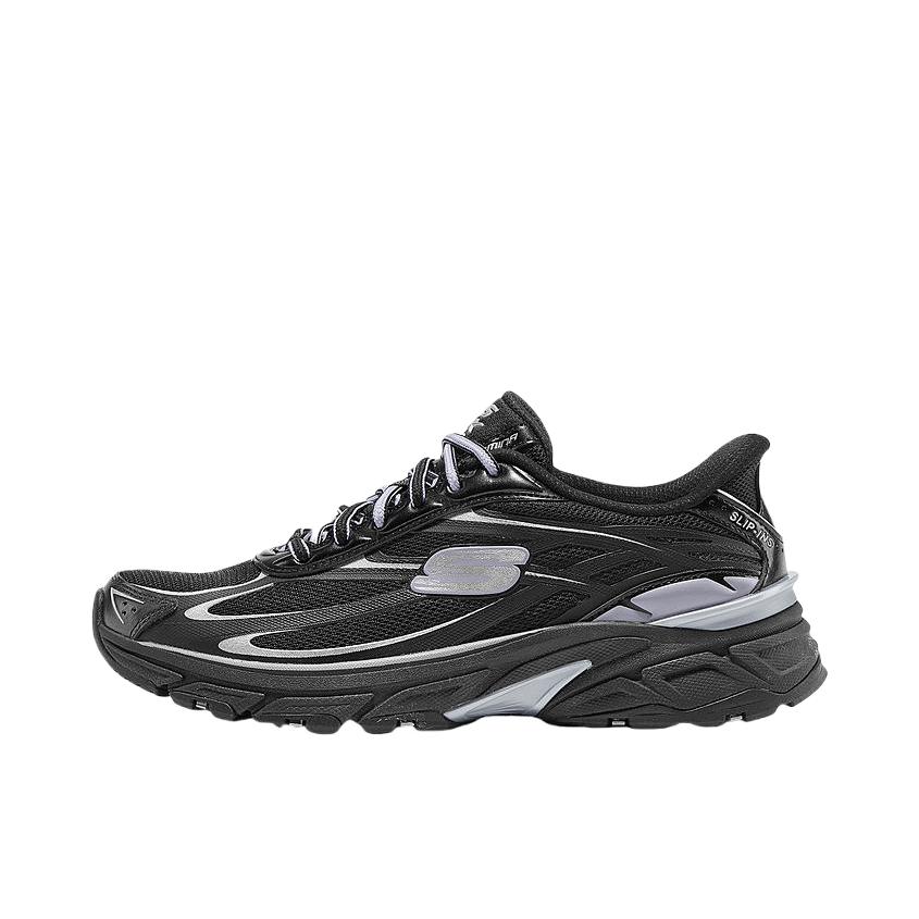 推荐商品：Skechers/斯凯奇 SPORT MENS 运动 休闲 轻便 透气 银翼鞋 跑鞋 黑色/银色