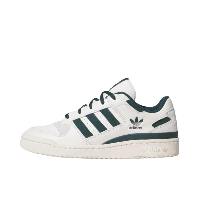 推荐商品：adidas Originals Forum 板鞋 轻便复古防滑时尚魔术贴篮球风薄底包裹性 浅白色/绿色