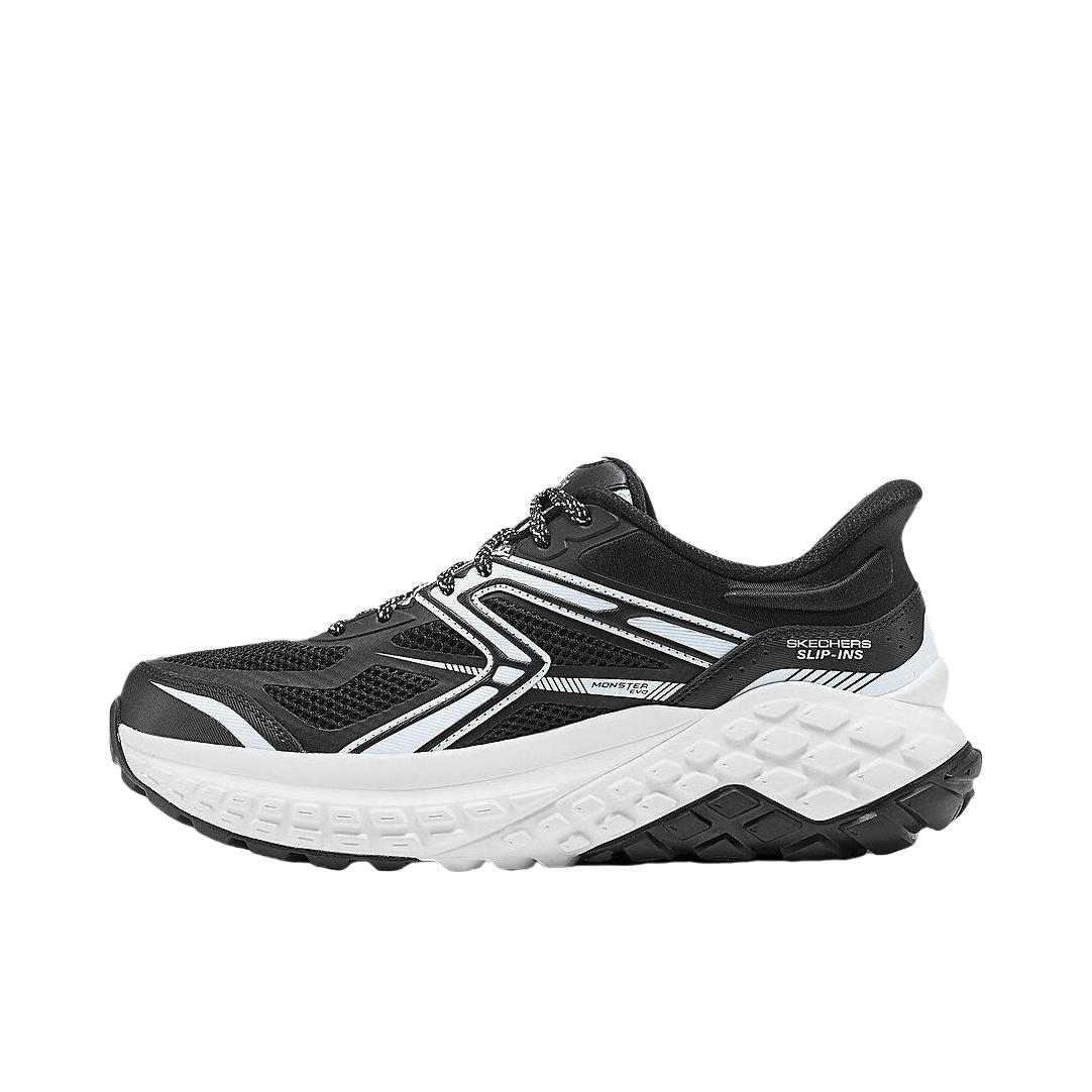 推荐商品：Skechers/斯凯奇  SPORT  怪兽鞋 老爹鞋 闪穿鞋  舒适缓震网布透气防滑耐磨百搭复古潮流时尚  白色/黑色