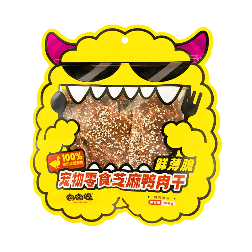 推荐商品：肉肉怪 全价 猫犬通用肉干 磨牙训练