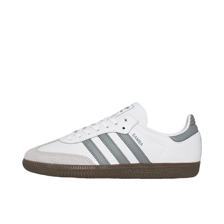 推荐商品：adidas Originals Samba OG T头鞋 板鞋 经典复古舒适百搭耐磨合成革圆头薄底贴合 白色/深灰色