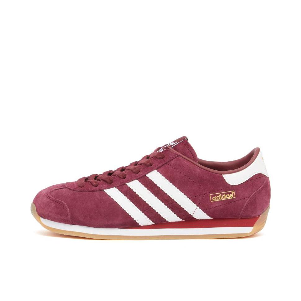 推荐商品：adidas Originals COUNTRY JAPAN 板鞋 防滑低帮圆头薄底系带 红色