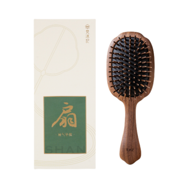 推荐商品：梵沐记 檀木气垫梳子礼盒装 顺梳不打结