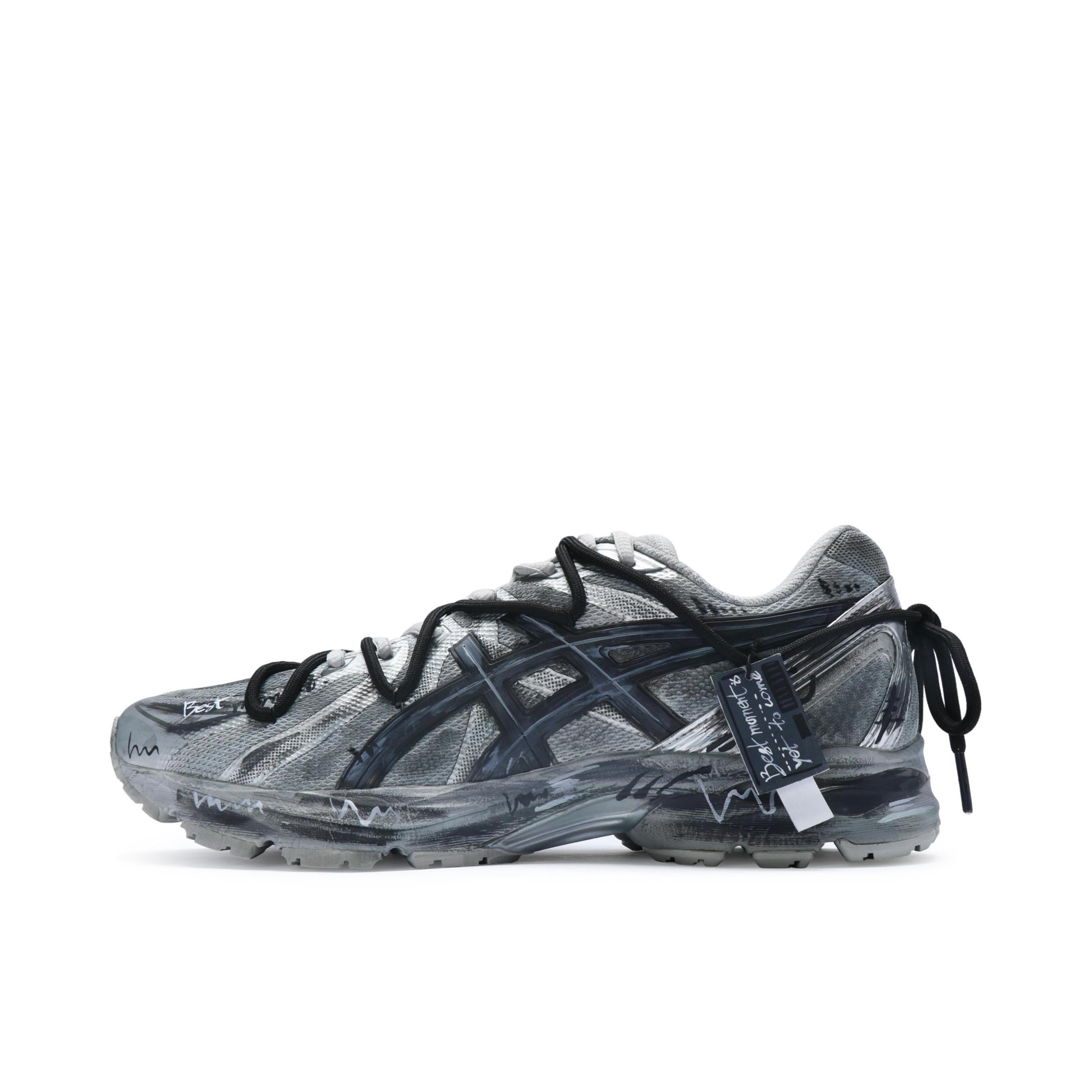 推荐商品：【定制球鞋】 Asics/亚瑟士 Gel-Flux 4 跑鞋 高街织物防滑耐磨减震复古休闲 暗夜薄雾 