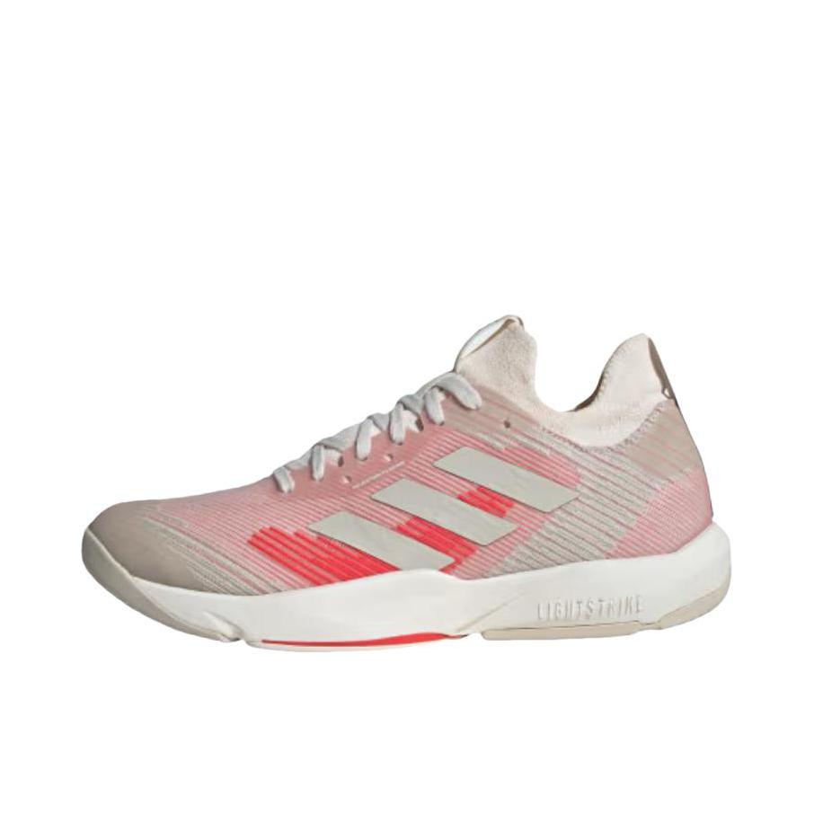 推荐商品：adidas Rapidmove adv Trainer 综合训练 耐磨防滑 舒适缓震 圆头 运动鞋 女款/粉笔白/铝色/亮红色