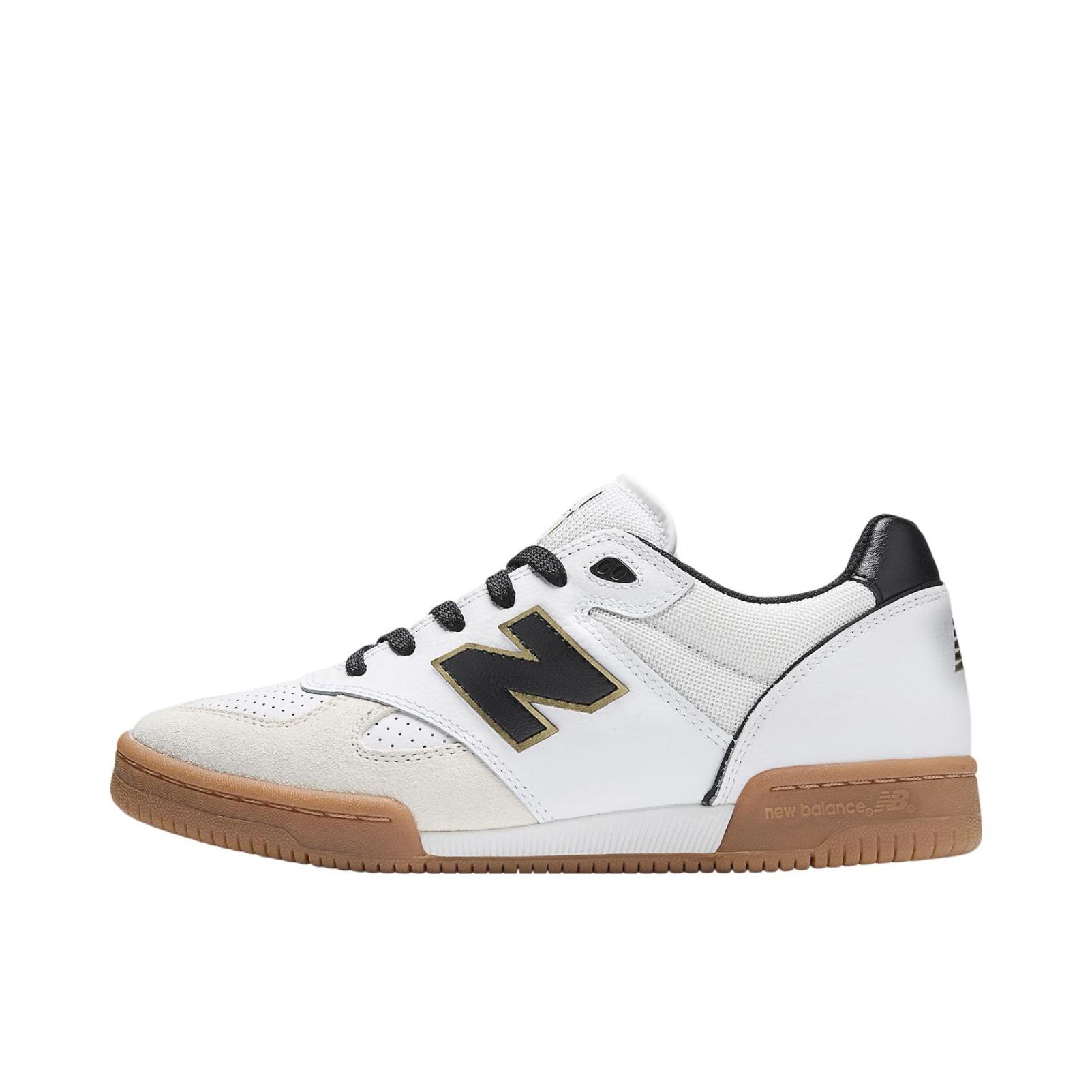 推荐商品：New Balance Numeric Tom Knox 600 防滑耐磨 轻便软底 低帮 系带 圆头 舒适百搭 板鞋 D宽/白色/黑色
