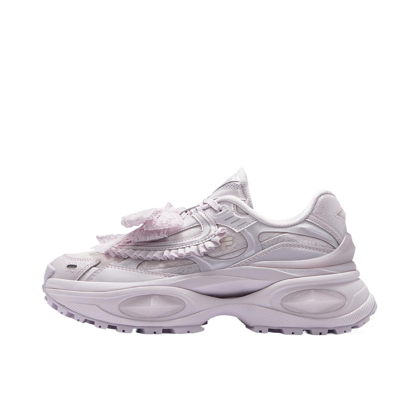推荐商品：【赵露思同款】FILA/斐乐 Bianco 3 硬糖3 厚底防水 防滑耐磨 系带增高 老爹鞋 女款/紫色