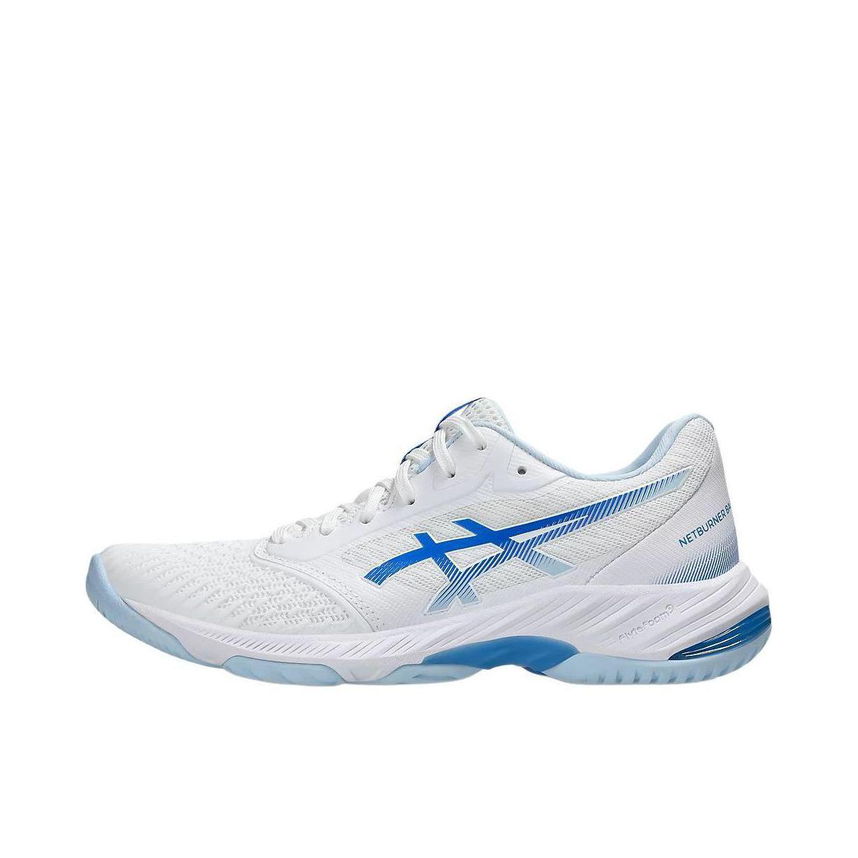 推荐商品：Asics/亚瑟士 Netburner Ballistic FF 3 缓震轻便 防滑耐磨 轻量回弹 透气 防水 织物 支撑 圆头 排球鞋 天蓝色