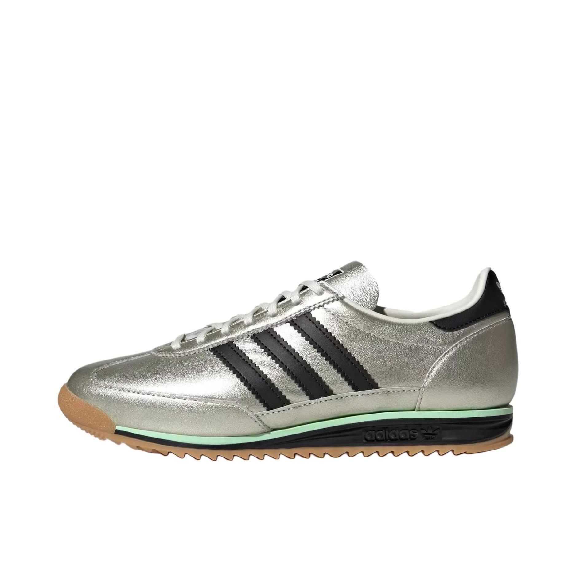 推荐商品：【马思纯同款】 adidas Originals SL 72 T头鞋 德训鞋 运动休闲鞋 轻便防滑耐磨透气舒适简约复古 纯银色/黑色