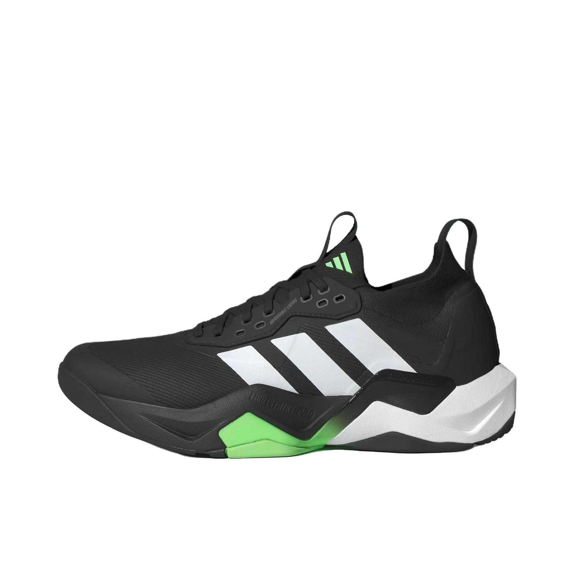 推荐商品：adidas Rapidmove Adv 2 百搭 防滑 耐磨 综合训练 缓震低帮 回弹训练鞋 黑色/绿色