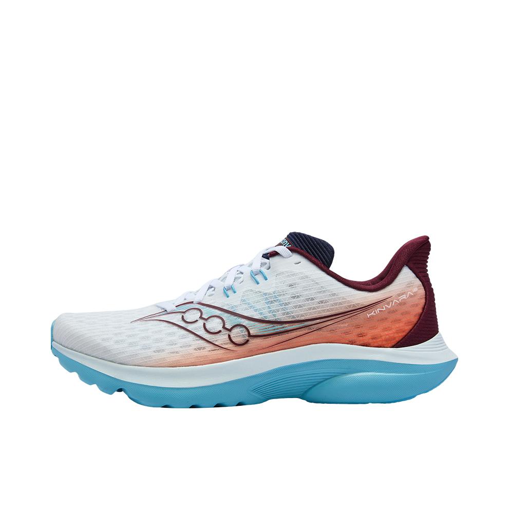 推荐商品：Saucony/索康尼 KINVARA 16 菁华 体测鞋 跑鞋 轻便透气回弹防滑耐磨训练体测支撑短跑美观竞速轻量缓震 白色/蓝色
