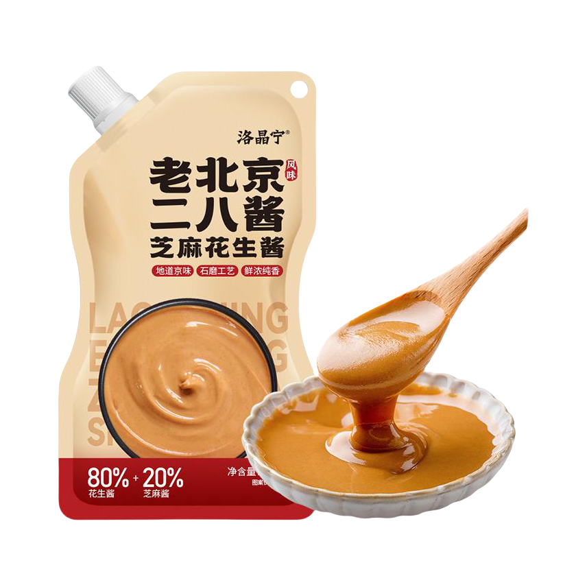 推荐商品：洛晶宁 老北京二八酱芝麻花生酱 袋装