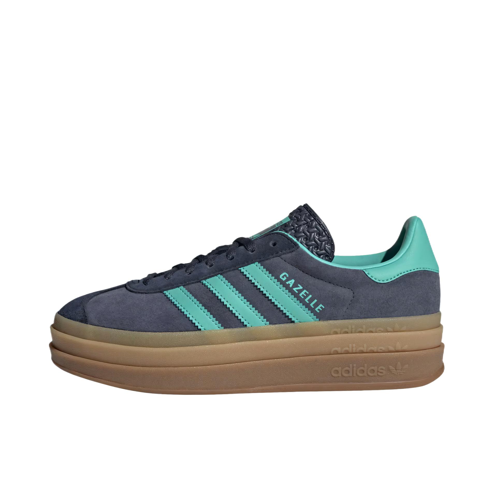 推荐商品：adidas Originals Gazelle Bold T头鞋 德训鞋 运动休闲鞋 经典厚底防滑耐磨贴合 暗影海军蓝/酸橙薄荷绿/传奇墨色 