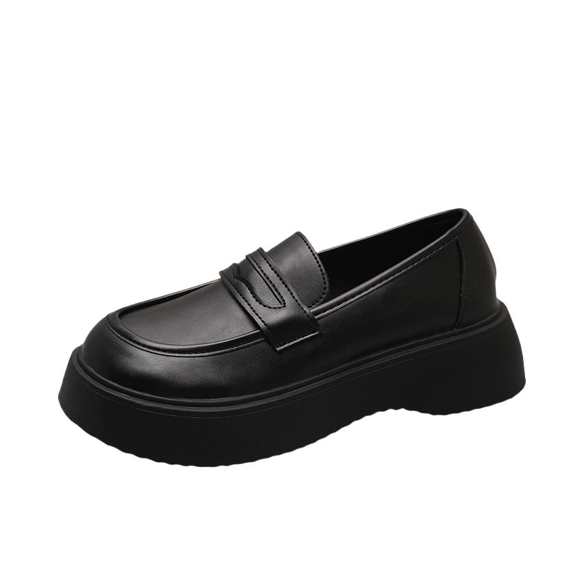 推荐商品：小鹿米利 单鞋 英伦风学院风厚底一脚蹬 JF-K-F-3 黑色