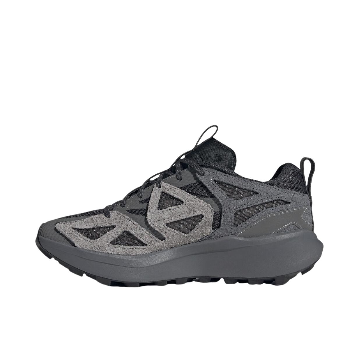 推荐商品：adidas  Kantai Trail  防滑耐磨 低帮橡胶 舒适轻便 时尚百搭  跑步鞋 户外鞋 碳黑色/深灰色
