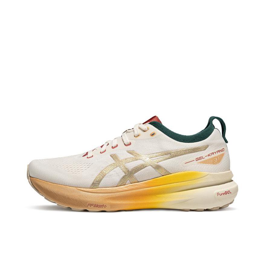 推荐商品：Asics/亚瑟士 Gel-Kayano 31 跑鞋 稳定足弓支撑轻便缓震长跑轻量回弹 白色/金色