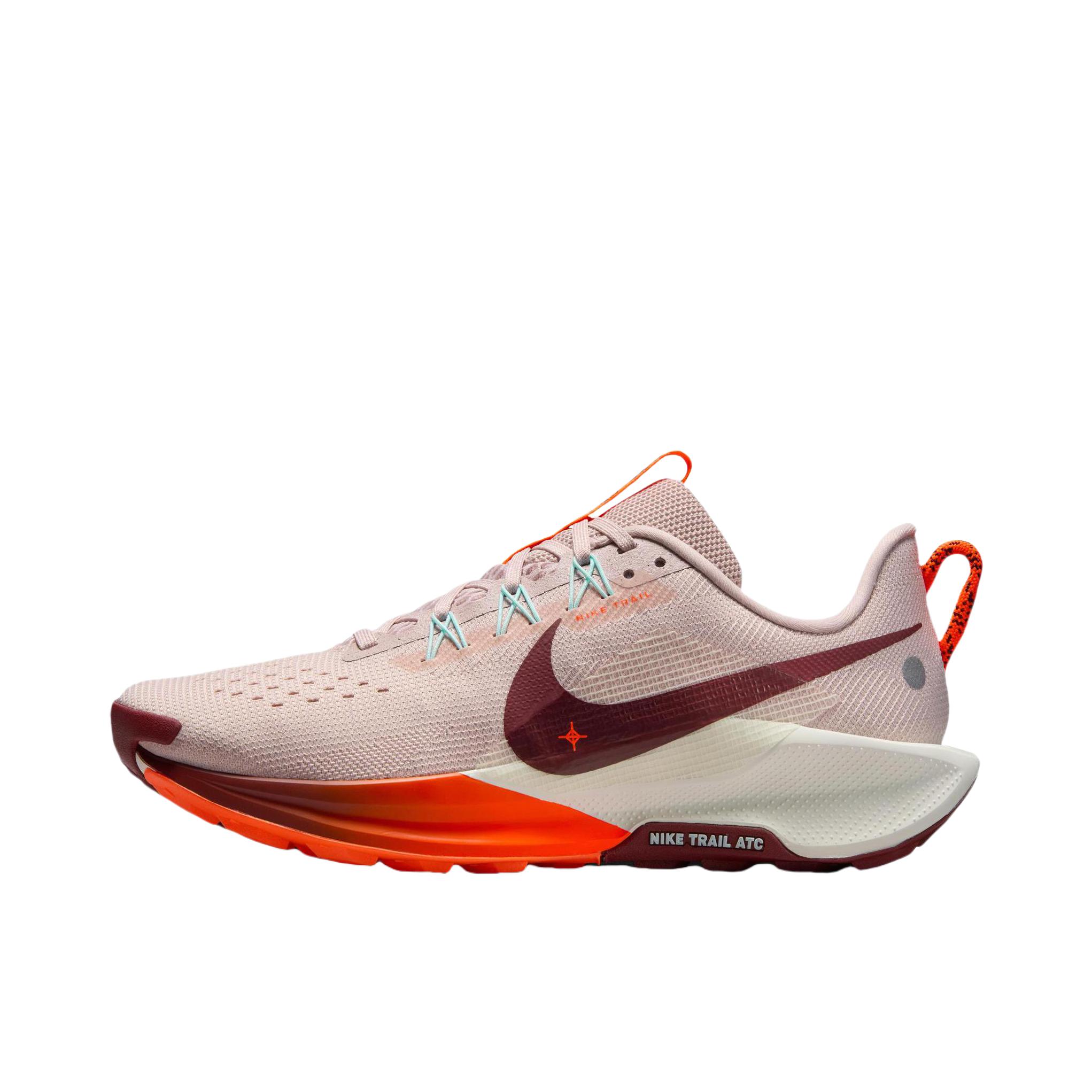 推荐商品：Nike Pegasus Trail 5 跑鞋 越野耐磨防水缓震训练回弹贴合耐用 粉色/橙色/白色