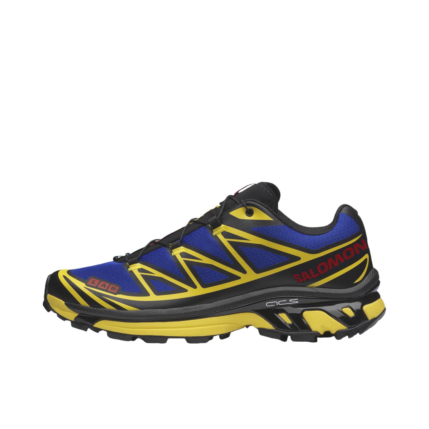 推荐商品：Salomon/萨洛蒙 XT-6 户外休闲鞋 越野跑鞋 织物复古机能透气网布支撑防水包裹性 JJJJound联名/航海蓝/柠檬黄
