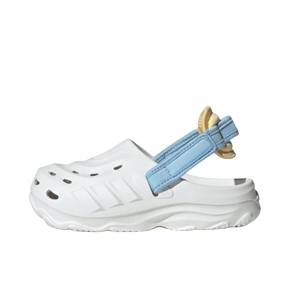推荐商品：adidas MAXXCLOG 凉鞋儿童 休闲轻运动包头洞洞可调节后跟带套入式 大童/白色 