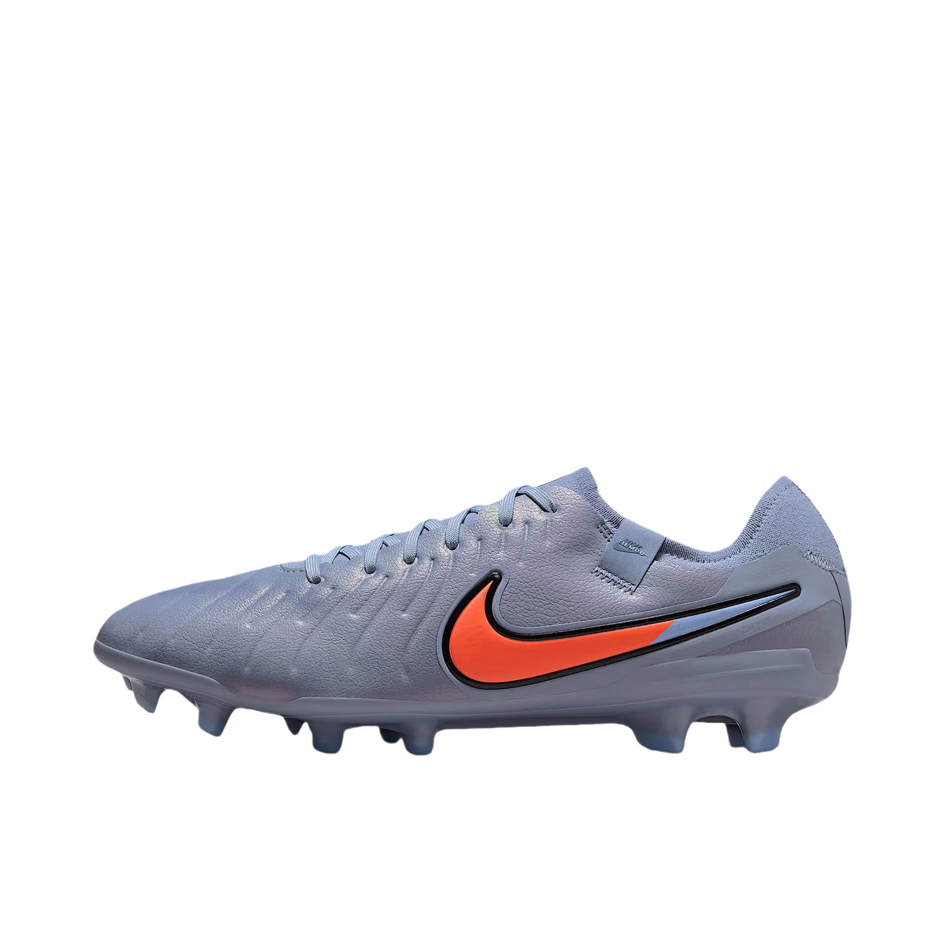 推荐商品：Nike Tiempo Legend 10 Pro FG 次顶级 胶质长钉 硬天然草场 足球鞋 湖蓝色