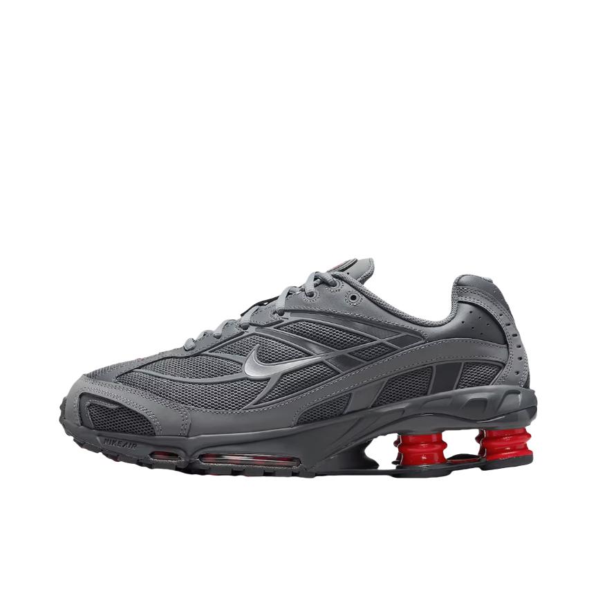 推荐商品：Nike Shox Ride 2 跑鞋 织物防滑耐磨复古支撑贴合回弹 灰色/红色