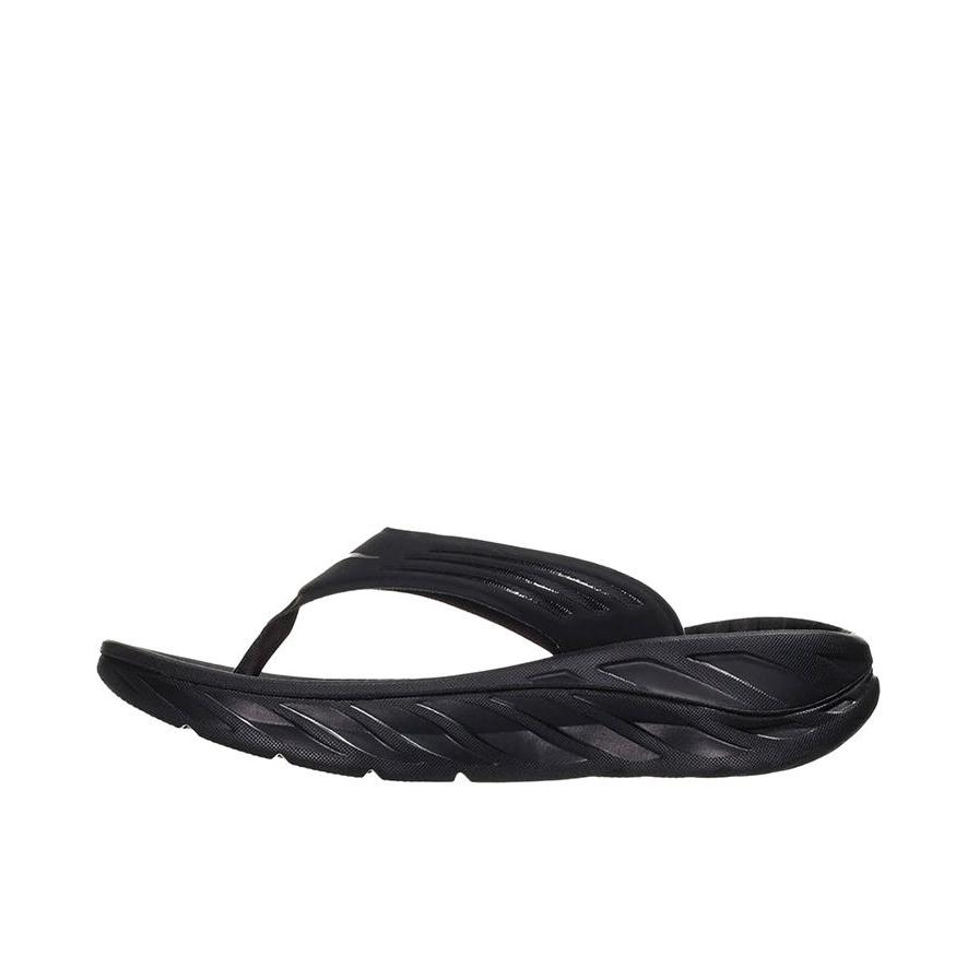 推荐商品：HOKA ONE ONE Ora Recovery Slide 2 减震回弹 防滑耐磨 轻便 静音 橡胶底 一字 涉水 缓冲 拖鞋 黑色/深鸥灰