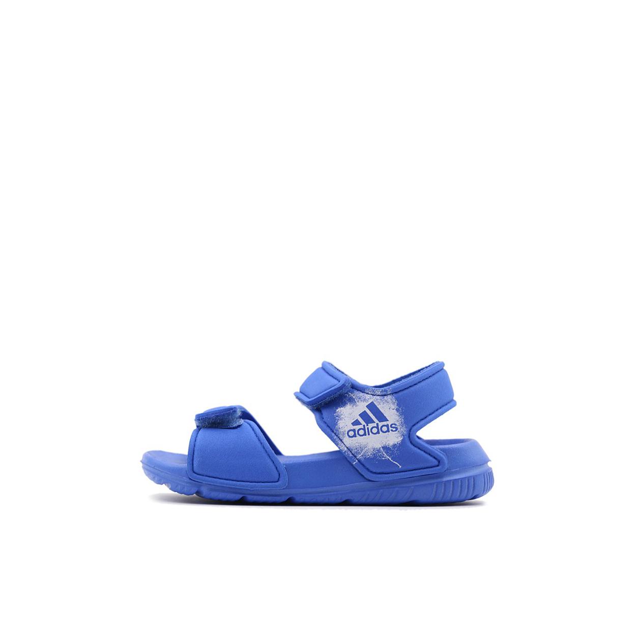 推荐商品：adidas/阿迪达斯 AltaSwim 魔术贴 轻运动 沙滩太空革 防滑耐磨 轻便透气 防踢 舒适 休闲 凉鞋儿童 婴童/蓝色