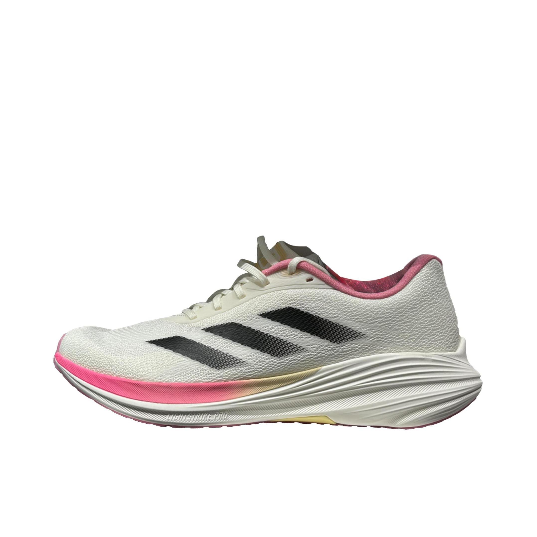 推荐商品：adidas 盈风ETHER LITE 跑鞋 织物柔软防滑耐磨缓震回弹舒适透气低帮 女款/白色/黑色/粉色