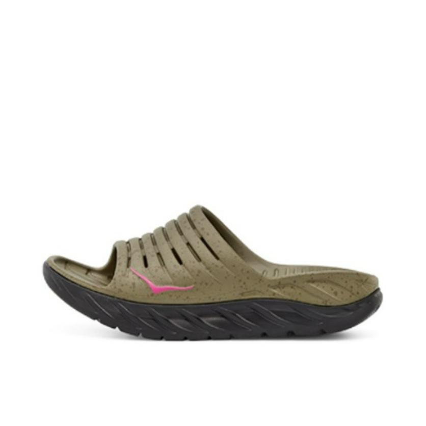 推荐商品：HOKA ONE ONE Ora Recovery Slide 2 减震回弹 防滑耐磨 轻便 静音 橡胶底 一字 涉水 缓冲 拖鞋 Bodega联名/橄榄绿/墨黑