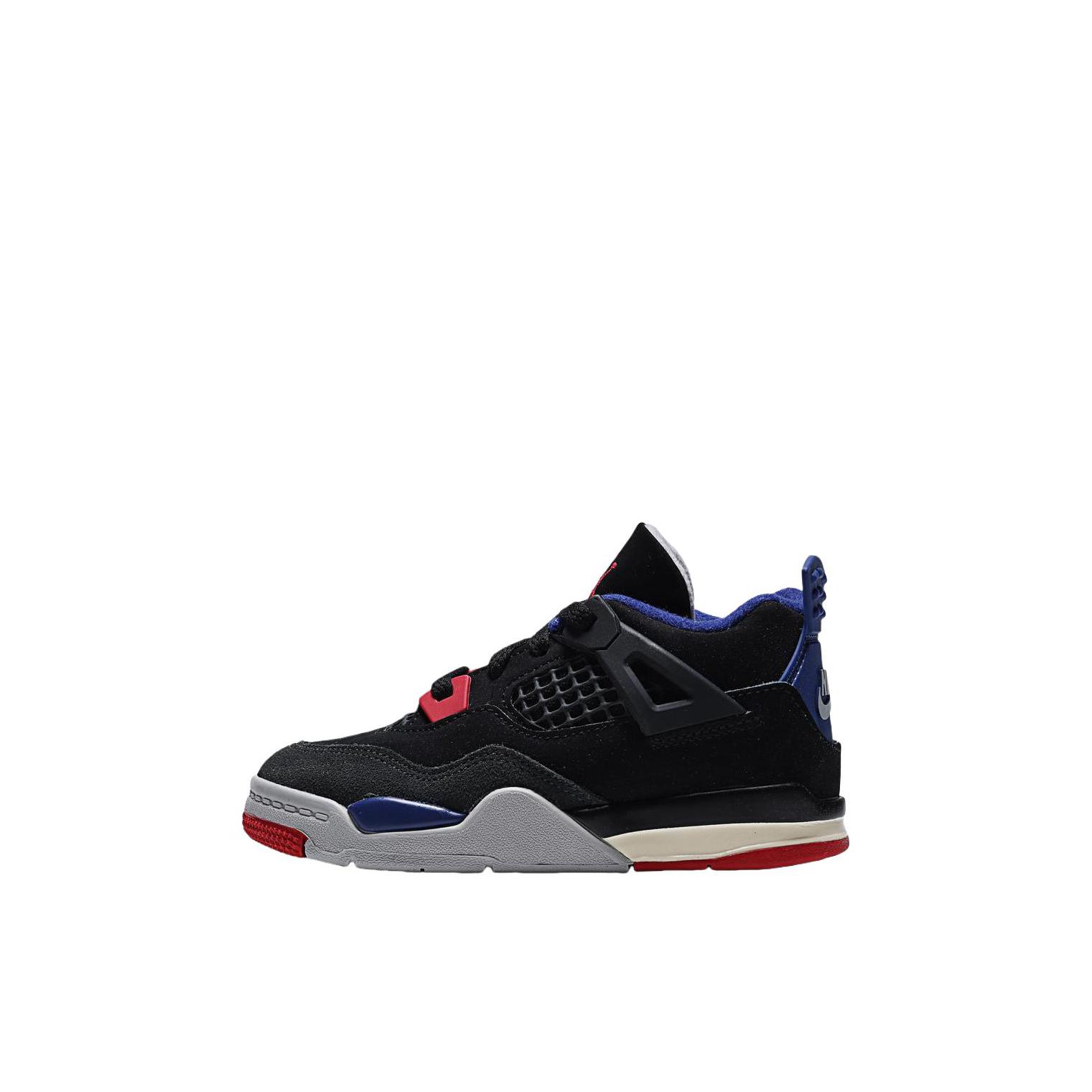推荐商品：Air Jordan 4 Retro 防滑耐磨 减震透气 时尚经典 运动鞋儿童 婴童/黑色/蓝色