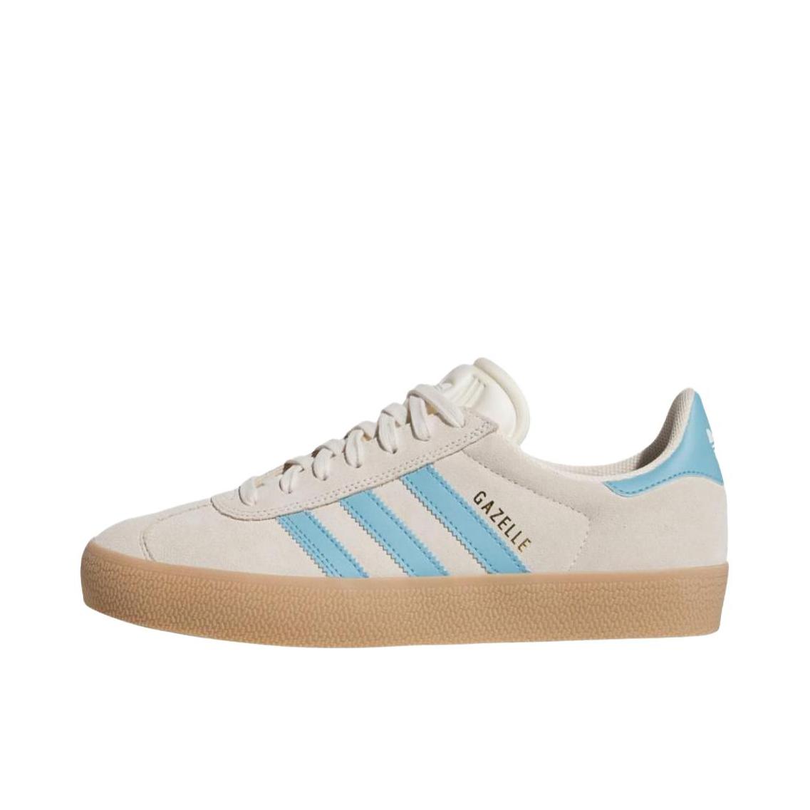 推荐商品：adidas Originals Gazelle T头鞋 德训鞋 板鞋 轻便复古薄底舒适百搭减震耐磨贴合圆头 米色/浅蓝色 